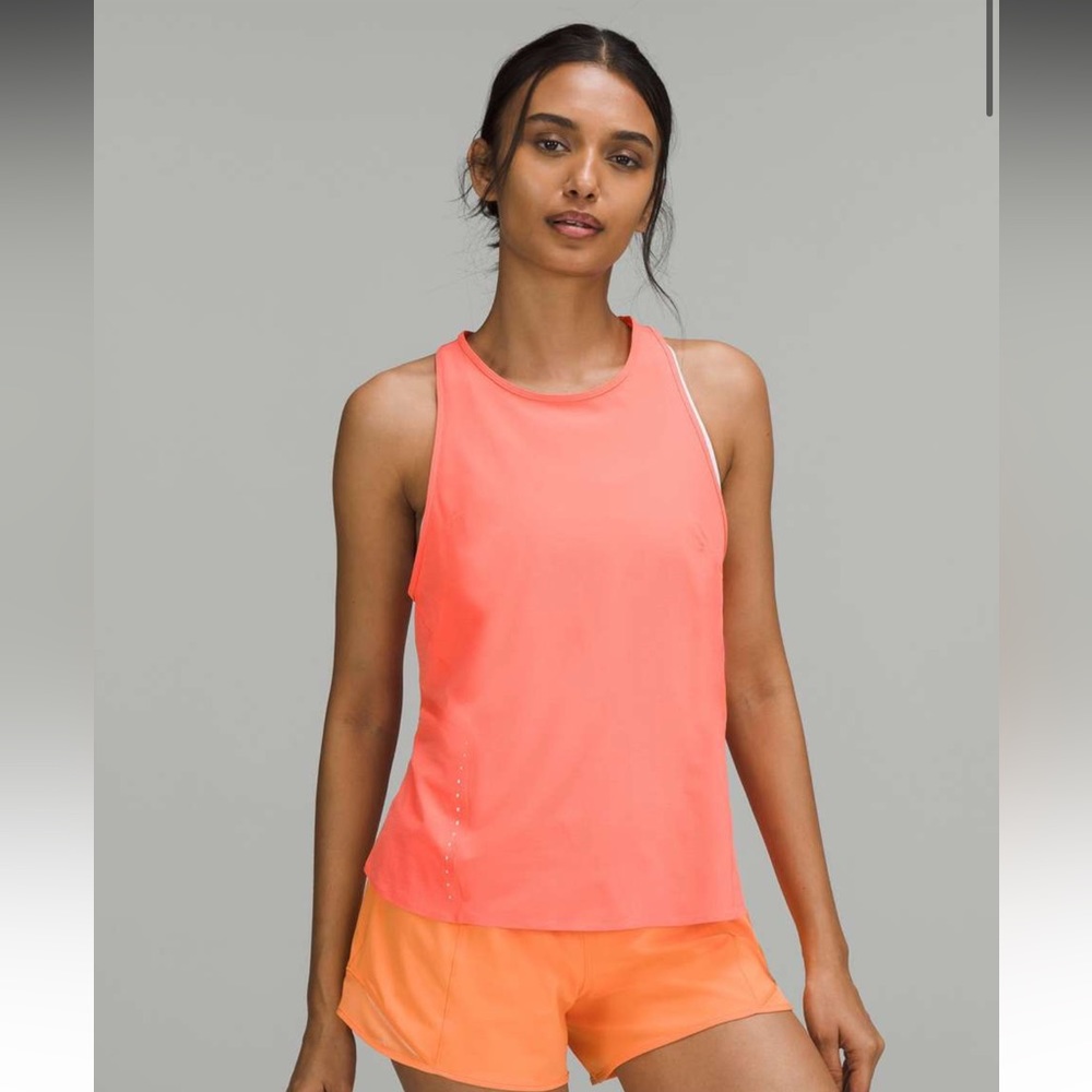Lululemon orange lightweight tank